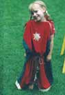 Marrit aged 5 (2002) in her 'Roman' dress which her mom made.