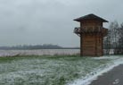 A snowy blanket covers the fields.