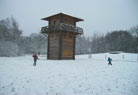 The kids had their fun throwing snowballs..