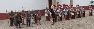 The Legionairies of Legio II Augusta (UK/NL) and the auxilia of the Cohors I Vardullorum from Colchester.