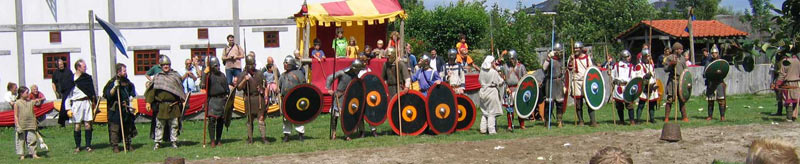 From right to left Gavin (Teuxandrii), Litus Saxonicum, Dun Gwalch, Legio I Minerva, Mariken (Teuxandrii), Batavi, Dun Gwalch and more Teuxandrii.