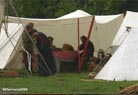 Those who had remained in the tents had damp feet...