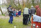 Lights, camera, action! Jeroen shoots his first arrow..