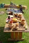 The well- stocked table of our neighbours.
