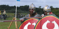 Ready to charge! The Late Romans ready to give the rest a bit of a fright. Just don't smile, you'll give it all away...
