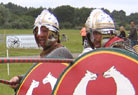 Valerius showing the use of a hasta.