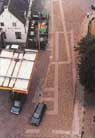 The Wallerweg with the stones showing the villa, in 1997.