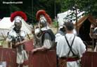 Forming up - Legio II Augusta, recognisable in their white tunics. 