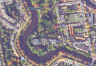 The Hortus gardens in Leiden from the air.