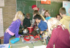 The show-n-tell at the end was also very succesfull, kids want to touch everything. 
