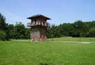 The tower in full summer, nice to see but hard to stay inside.