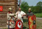 Soldiers and civilians through the ages: (right to left) 1st c., 2nd c., 4th c.