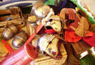 And all the stuff stashed there: swords, belts, helmets - a real armoury!