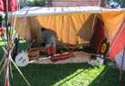 The 'lounge' - the big tent of the Minervi.