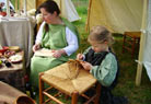 Salvia cooking with her daughter.