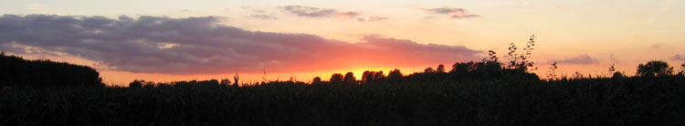 A fantastic sunset over Castellum Fectio and the Limes.