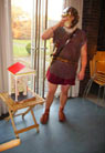 Jurjen proudly guarding his reconstruction of a Lararium