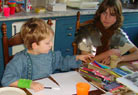 Jeroen showing Dalou how to draw a modern batttlefield