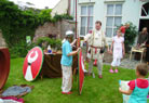 ..and showing the local youngsters what to expect when they join the army!
