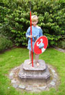 Quite the warrior statue!