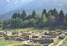 The baths of Aguntum. By far not all of the city has been excavated, part of it being buried beneath a river.