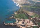 Air shot of Caesarea/harbour from the south.