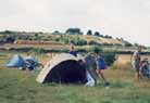 Our tents in a field just east of the fort.