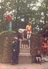 Us kids on the reconstructed walls.