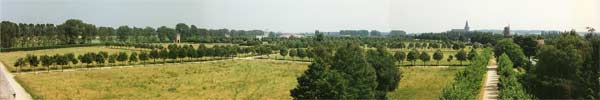 Panorama from the Burginatio gate, looking south across the park.